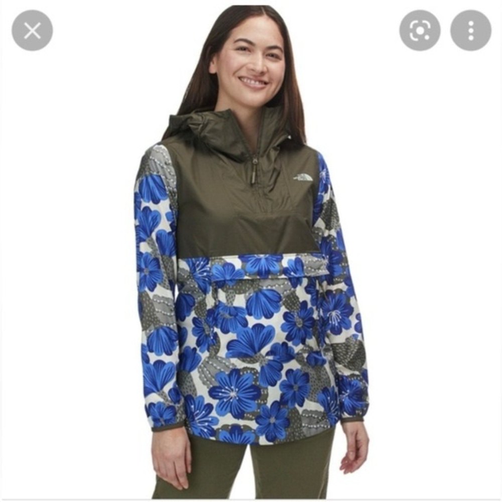 The North Face Fanorak 1/4 Zip Windbreaker Pullover Hooded Jacket